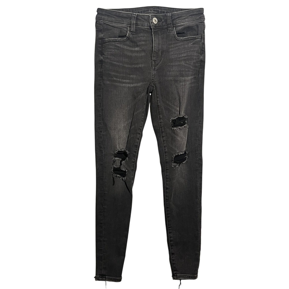 American Eagle Outfitters Women's 2 Short Next Level Stretch Ripped Skinny Jeans